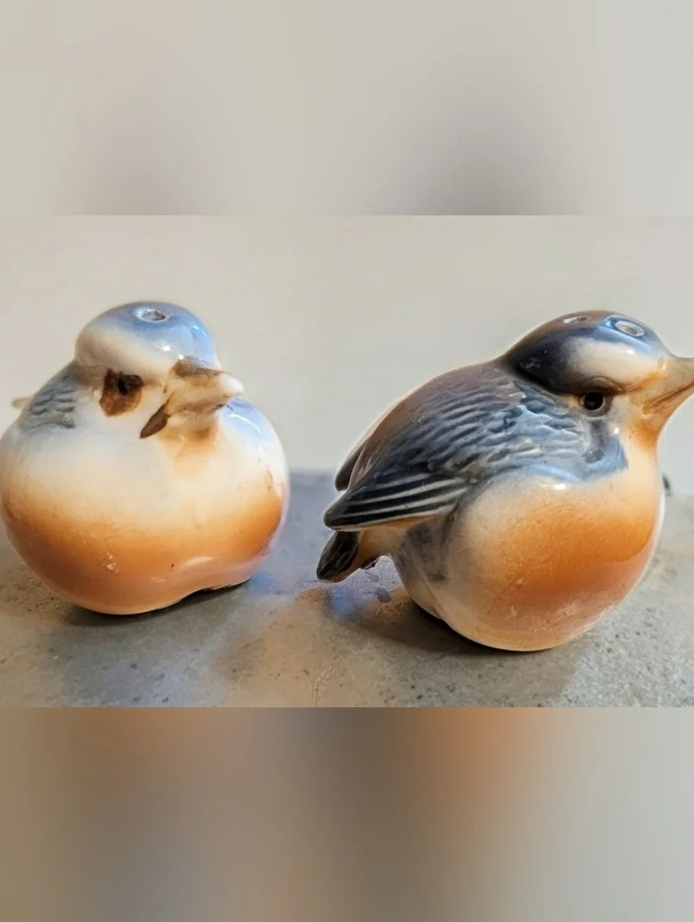 Vintage Salt & Pepper Shakers - Birds - Bone China - Japan